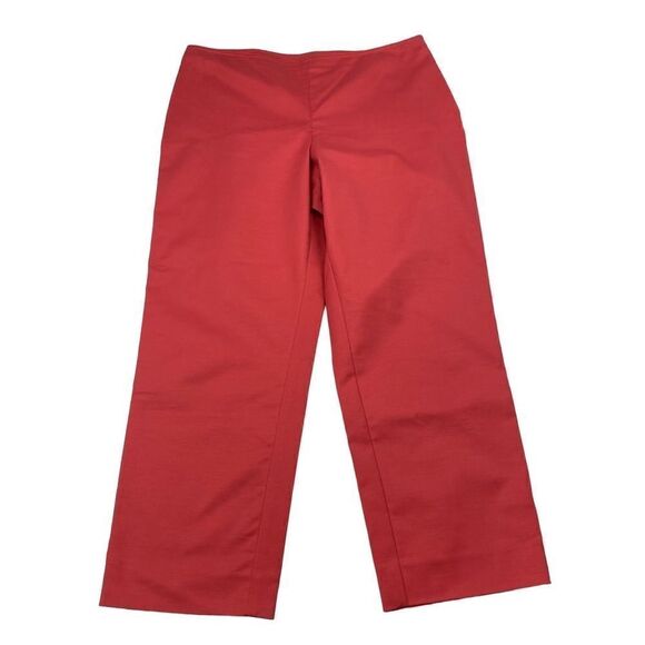 ST. JOHN Pant Cotton/Spandex Nantucket Red 10 - Picture 1 of 4